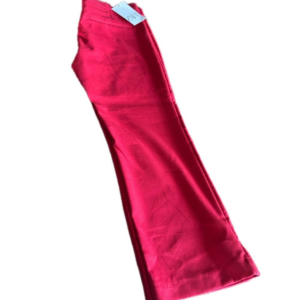 ZARA Women’s  Bright Red Cropped Pant